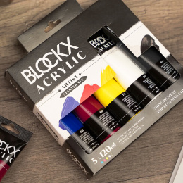 Akrylfärg Set Primaries 5x120 ml i gruppen Konstnärsmaterial / Konstnärsfärger / Akrylfärg hos Pen Store (134965)