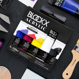 Akrylfärg Set Primaries 5x120 ml i gruppen Konstnärsmaterial / Konstnärsfärger / Akrylfärg hos Pen Store (134965)
