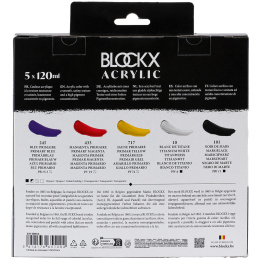 Akrylfärg Set Primaries 5x120 ml i gruppen Konstnärsmaterial / Konstnärsfärger / Akrylfärg hos Pen Store (134965)