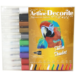 Decorite Brush Marker 10-pack Satin i gruppen Pennor / Konstnärspennor / Penselpennor hos Pen Store (134999)