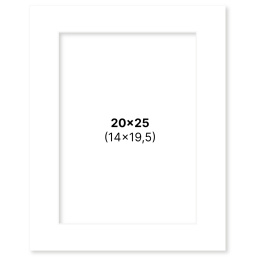 Passepartout Vit 20x25 cm i gruppen Skapande & Hobby / Organisera / Ramar / Passepartout hos Pen Store (135105)