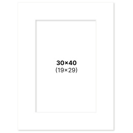 Passepartout Vit 30x40 cm i gruppen Skapande & Hobby / Organisera / Ramar / Passepartout hos Pen Store (135108)