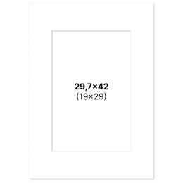 Passepartout Vit 29,7x42 A3 i gruppen Skapande & Hobby / Organisera / Ramar / Passepartout hos Pen Store (135109)