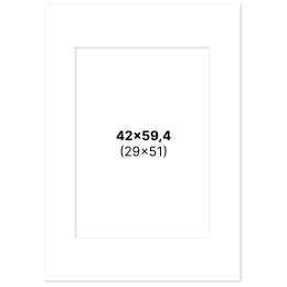 Passepartout Vit 42x59,4 cm A2 i gruppen Skapande & Hobby / Organisera / Ramar / Passepartout hos Pen Store (135111)