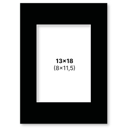 Passepartout Svart 13x18 cm i gruppen Skapande & Hobby / Organisera / Ramar / Passepartout hos Pen Store (135114)