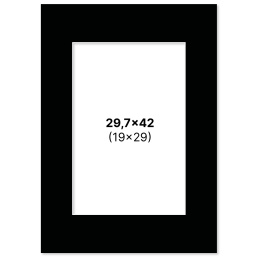 Passepartout Svart 29,7x42 cm A3 i gruppen Skapande & Hobby / Organisera / Ramar / Passepartout hos Pen Store (135121)