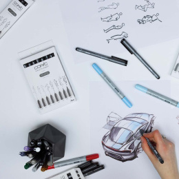 Multiliner Classic 8-set Black i gruppen Pennor / Skriva / Fineliners hos Pen Store (135151)