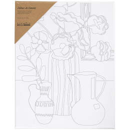 Målarduk med tryck 24x30cm 360g Blommigt stilleben i gruppen Konstnärsmaterial / Ateljé / Målardukar / Målarduk akrylfärg hos Pen Store (135414)