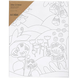 Målarduk med tryck 24x30cm 360g Blommigt landskap i gruppen Kids / Måla och skapa / Målartillbehör för barn hos Pen Store (135415)