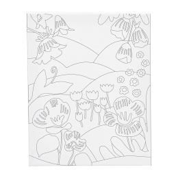 Målarduk med tryck 24x30cm 360g Blommigt landskap i gruppen Kids / Måla och skapa / Målartillbehör för barn hos Pen Store (135415)