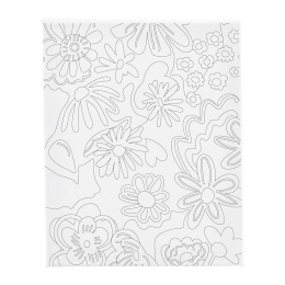 Målarduk med tryck 24x30cm 360g Blommor i gruppen Kids / Måla och skapa / Målartillbehör för barn hos Pen Store (135416)