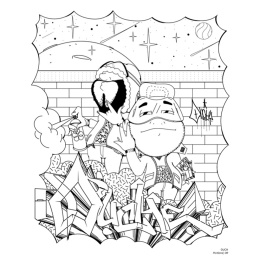 American Graffiti Coloring Book i gruppen Skapande & Hobby / Böcker / Målarböcker för vuxna hos Pen Store (135491)