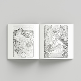 Alphonse Mucha Coloring Book i gruppen Skapande & Hobby / Böcker / Målarböcker för vuxna hos Pen Store (135494)