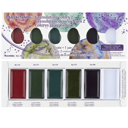 Gansai Tambi Akvarell 5-set Granulating Colors 2 i gruppen Konstnärsmaterial / Konstnärsfärger / Akvarellfärg / Akvarellfärg i kopp hos Pen Store (135537)