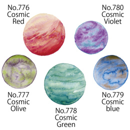 Gansai Tambi Akvarell 5-set Granulating Colors 2 i gruppen Konstnärsmaterial / Konstnärsfärger / Akvarellfärg / Akvarellfärg i kopp hos Pen Store (135537)