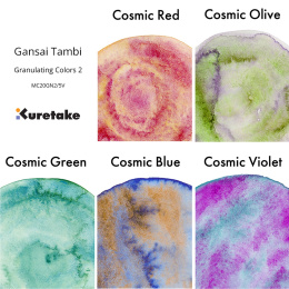 Gansai Tambi Akvarell 5-set Granulating Colors 2 i gruppen Konstnärsmaterial / Konstnärsfärger / Akvarellfärg / Akvarellfärg i kopp hos Pen Store (135537)