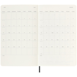 Kalender 18M WeekNote Soft Cover Large Black i gruppen Papper & Block / Kalendrar och almanackor / 18-månaderskalendrar hos Pen Store (135588)