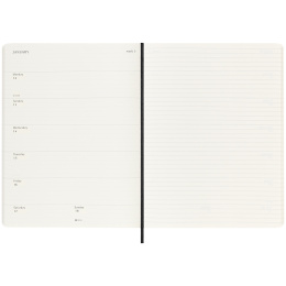 Kalender 18M WeekNote Soft Cover XL Black i gruppen Papper & Block / Kalendrar och almanackor / 18-månaderskalendrar hos Pen Store (135589)