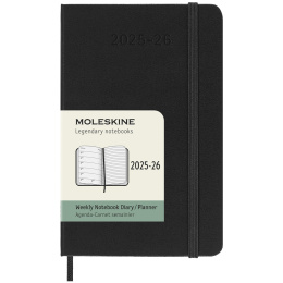 Kalender 18M WeekNote Hard Cover Pocket Black i gruppen Papper & Block / Kalendrar och almanackor / 18-månaderskalendrar hos Pen Store (135590)