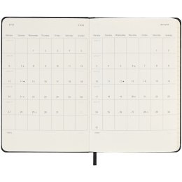 Kalender 18M Weekly Hard Cover Horisontell Pocket Black i gruppen Papper & Block / Kalendrar och almanackor / 18-månaderskalendrar hos Pen Store (135593)