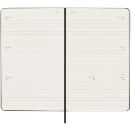 Kalender 18M Weekly Hard Cover Horisontell Large Black i gruppen Papper & Block / Kalendrar och almanackor / 18-månaderskalendrar hos Pen Store (135594)