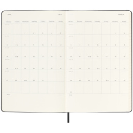 Kalender 18M Daily Hard Cover Large Black i gruppen Papper & Block / Kalendrar och almanackor / 18-månaderskalendrar hos Pen Store (135596)