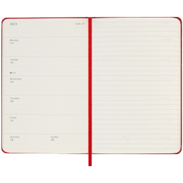 Kalender 18M WeekNote Hard Cover Pocket Red i gruppen Papper & Block / Kalendrar och almanackor / 18-månaderskalendrar hos Pen Store (135601)