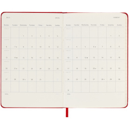 Kalender 18M WeekNote Hard Cover Pocket Red i gruppen Papper & Block / Kalendrar och almanackor / 18-månaderskalendrar hos Pen Store (135601)