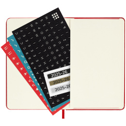 Kalender 18M WeekNote Hard Cover Pocket Red i gruppen Papper & Block / Kalendrar och almanackor / 18-månaderskalendrar hos Pen Store (135601)