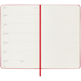 Kalender 18M WeekNote Hard Cover Large Red i gruppen Papper & Block / Kalendrar och almanackor / 18-månaderskalendrar hos Pen Store (135602)