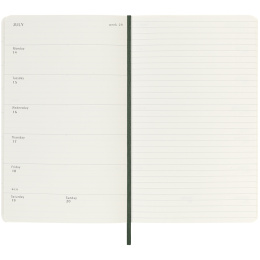Kalender 18M WeekNote Soft Cover Large Myrtle Green i gruppen Papper & Block / Kalendrar och almanackor / 18-månaderskalendrar hos Pen Store (135603)