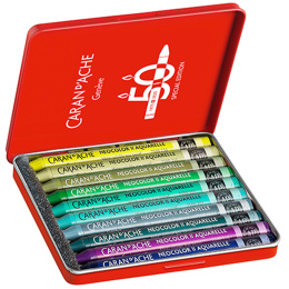 Neocolor II Aquarelle 50 Years Lush 10-set i gruppen Konstnärsmaterial / Konstnärsfärger / Pastell / Vaxpasteller hos Pen Store (135628)