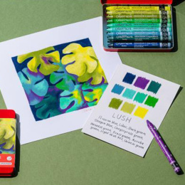 Neocolor II Aquarelle 50 Years Lush 10-set i gruppen Konstnärsmaterial / Konstnärsfärger / Pastell / Vaxpasteller hos Pen Store (135628)
