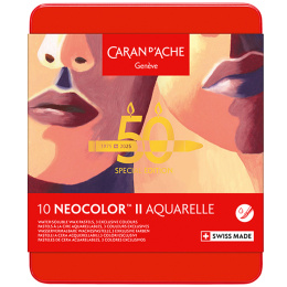 Neocolor II Aquarelle 50 Years Portrait 10-set i gruppen Konstnärsmaterial / Konstnärsfärger / Pastell / Vaxpasteller hos Pen Store (135629)
