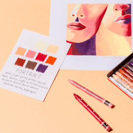 Neocolor II Aquarelle 50 Years Portrait 10-set i gruppen Konstnärsmaterial / Konstnärsfärger / Pastell / Vaxpasteller hos Pen Store (135629)