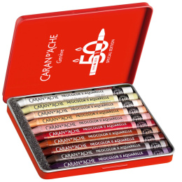 Neocolor II Aquarelle 50 Years Portrait 10-set i gruppen Konstnärsmaterial / Konstnärsfärger / Pastell / Vaxpasteller hos Pen Store (135629)