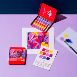 Neocolor II Aquarelle 50 Years Pop 10-set i gruppen Konstnärsmaterial / Konstnärsfärger / Pastell / Vaxpasteller hos Pen Store (135630)