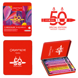 Neocolor II Aquarelle 50 Years Pop 10-set i gruppen Konstnärsmaterial / Konstnärsfärger / Pastell / Vaxpasteller hos Pen Store (135630)