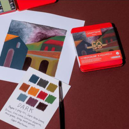 Neocolor II Aquarelle 50 Years Dark 10-set i gruppen Konstnärsmaterial / Konstnärsfärger / Pastell / Vaxpasteller hos Pen Store (135632)