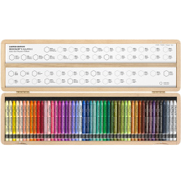 Neocolor II Aquarelle 50 years Wooden Box 50-set i gruppen Konstnärsmaterial / Konstnärsfärger / Pastell / Vaxpasteller hos Pen Store (135633)