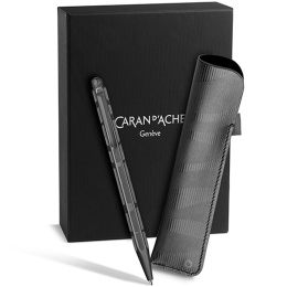 Ecridor Black Lines Set Kulpenna och Läderfodral i gruppen Pennor / Fine Writing / Kulspetspennor hos Pen Store (135641)