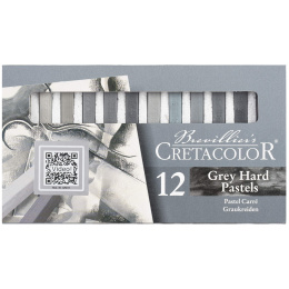 Pastellkritor Hårda Gråskala 12-set i gruppen Konstnärsmaterial / Kritor och blyerts / Pastellkritor hos Pen Store (135650)