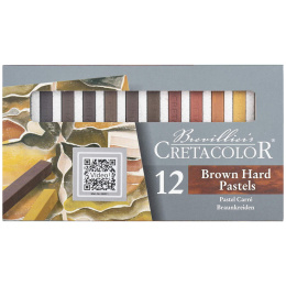 Pastellkritor Hårda Brun/Röd 12-set i gruppen Konstnärsmaterial / Kritor och blyerts / Pastellkritor hos Pen Store (135651)