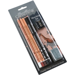 Skiss-set 7 delar i gruppen Konstnärsmaterial / Kritor och blyerts / Kolpennor och ritkol hos Pen Store (135652)