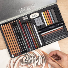 Ultimo tecknarset 35 delar i gruppen Konstnärsmaterial / Kritor och blyerts / Grafit och blyerts hos Pen Store (135653)