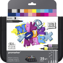 Promarker Modern Lettering Wallet 25-set i gruppen Pennor / Konstnärspennor / Illustrationsmarkers hos Pen Store (135657)