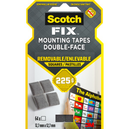 Scotch-FIX Avtagbara fästkuddar 12,7x12,7mm 64-pack i gruppen Skapande & Hobby / Hobbytillbehör / Tejp / Fästkuddar hos Pen Store (135681)