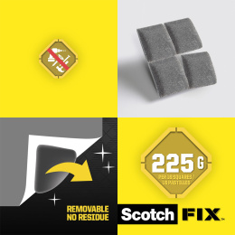 Scotch-FIX Avtagbara fästkuddar 12,7x12,7mm 64-pack i gruppen Skapande & Hobby / Hobbytillbehör / Tejp / Fästkuddar hos Pen Store (135681)
