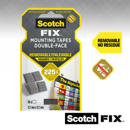 Scotch-FIX Avtagbara fästkuddar 12,7x12,7mm 64-pack i gruppen Skapande & Hobby / Hobbytillbehör / Tejp / Fästkuddar hos Pen Store (135681)