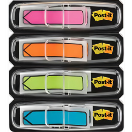 Post-it Indexflikar Pil 11,9x43,2 mm 4 färger Neon i gruppen Papper & Block / Skriva och anteckna / Post-it och notisblock hos Pen Store (135696)